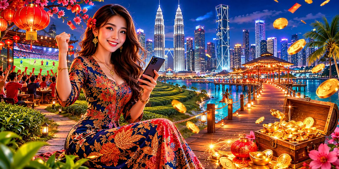 Pengguna Kuala Lumpur mengakses perlawanan langsung a6400 dengan motif batik pada skrin telefon